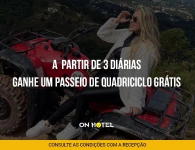 A partir de 3 diárias passeio de quadriciclo grátis